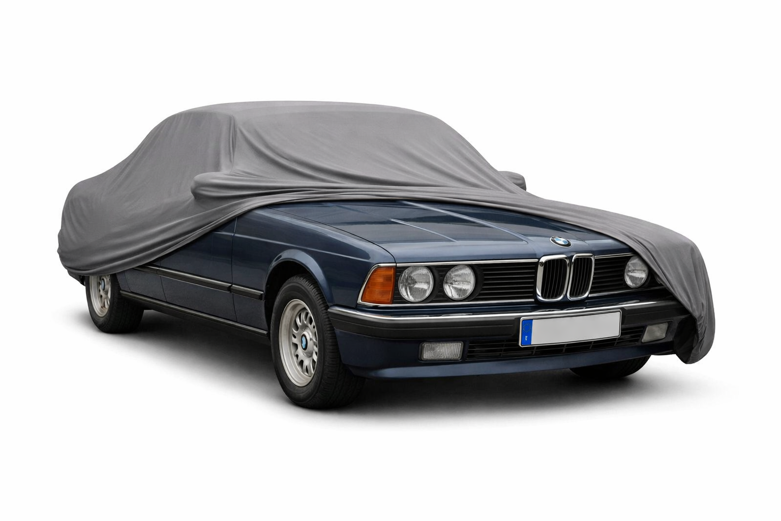 Ganzgarage Indoor Stretch Cover Carcover für BMW 7er E23 Grau