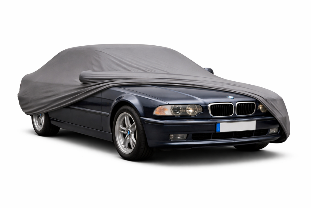 Ganzgarage Indoor Stretch Cover Carcover für BMW 7er E38 Grau