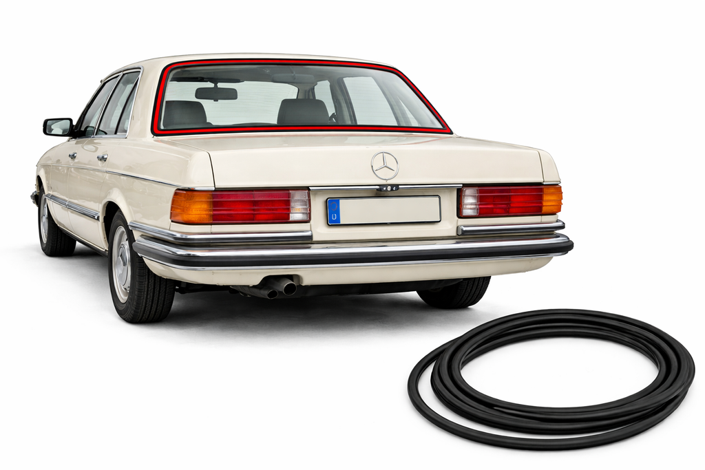 Heckscheibe Dichtung Fenster Wetterdichtung Gummi für Mercedes W123 Limousine