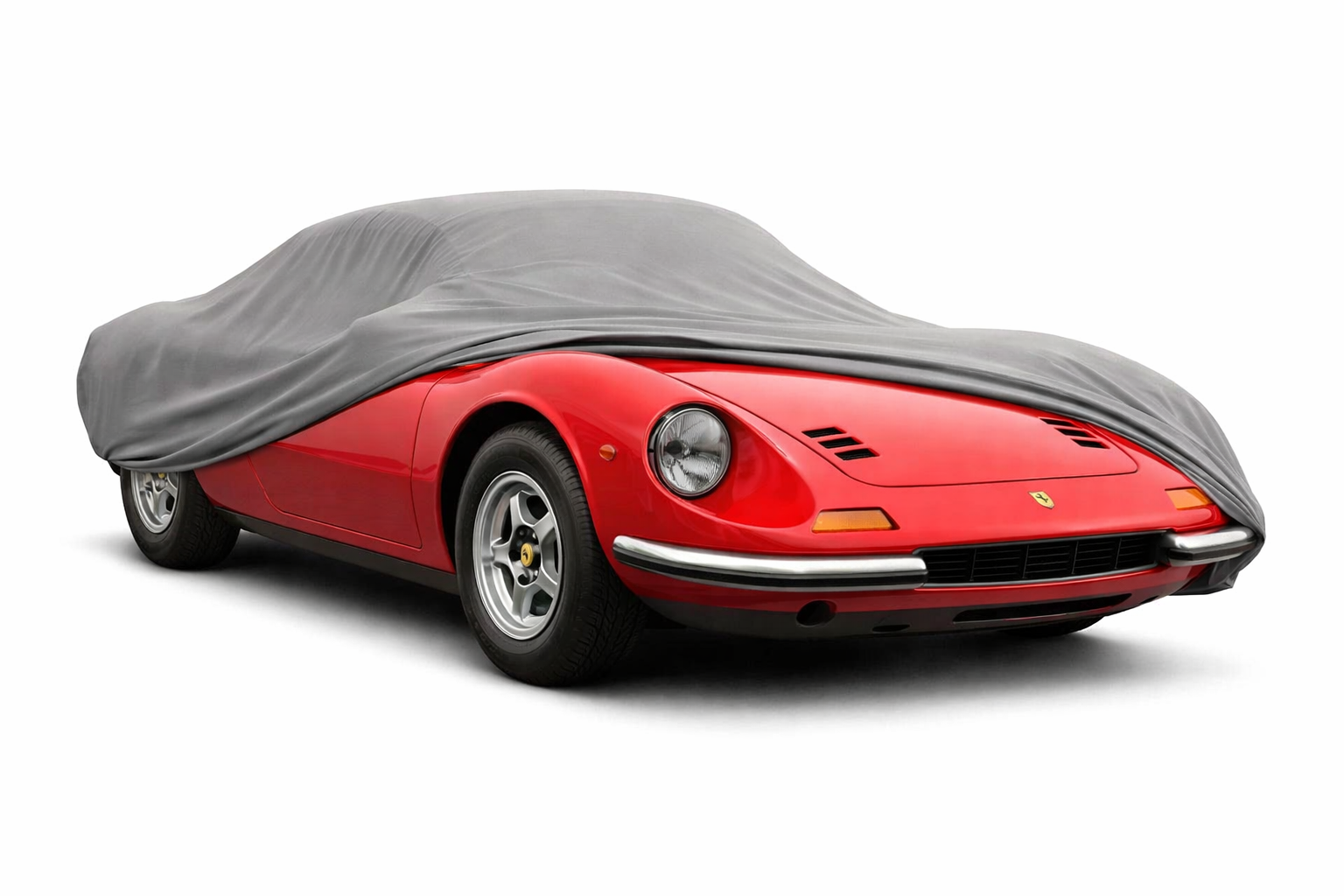 Ganzgarage Indoor Stretch Cover Carcover für Ferrari Dino 206 GT Grau