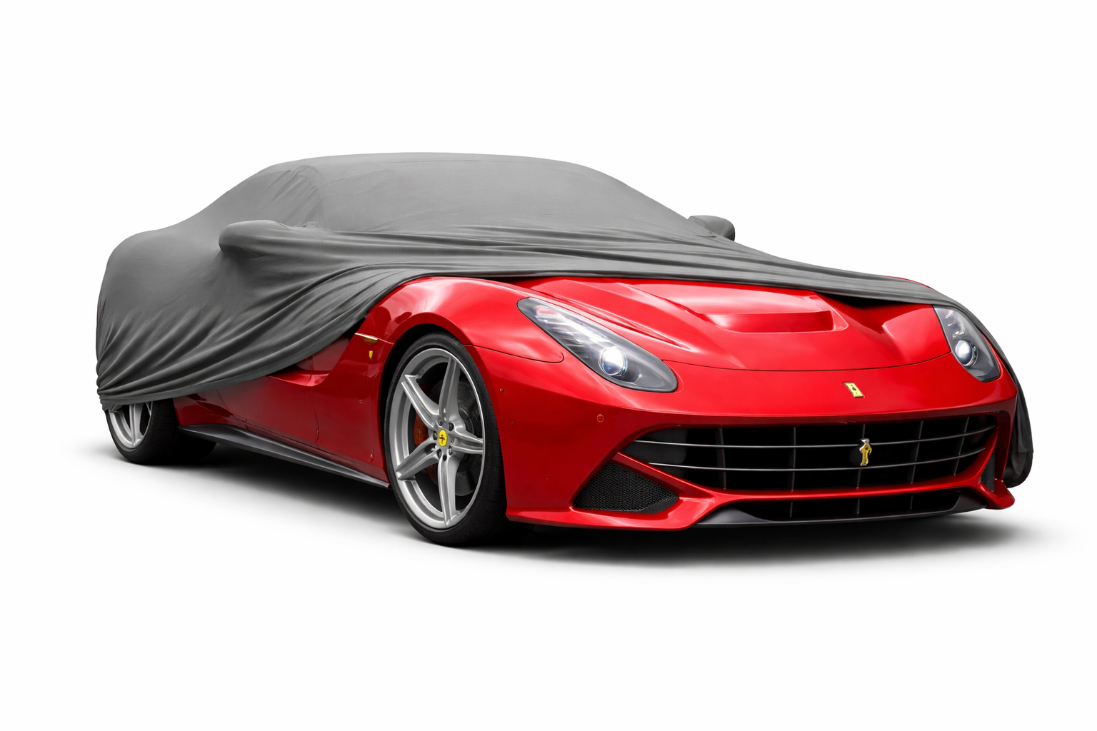 Ganzgarage Indoor Stretch Cover Carcover für Ferrari F12 Berlinetta Grau