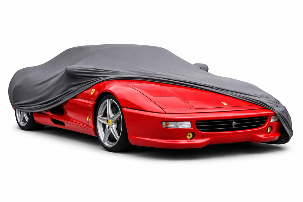 Ganzgarage Indoor Stretch Cover Carcover für Ferrari F355 Spider Grau