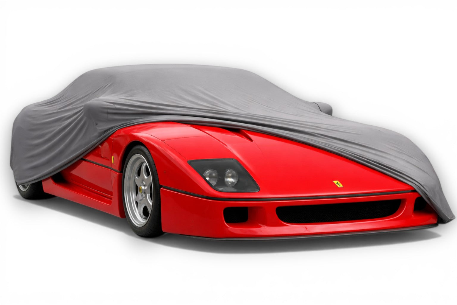 Ganzgarage Indoor Stretch Cover Carcover für Ferrari F40 Grau