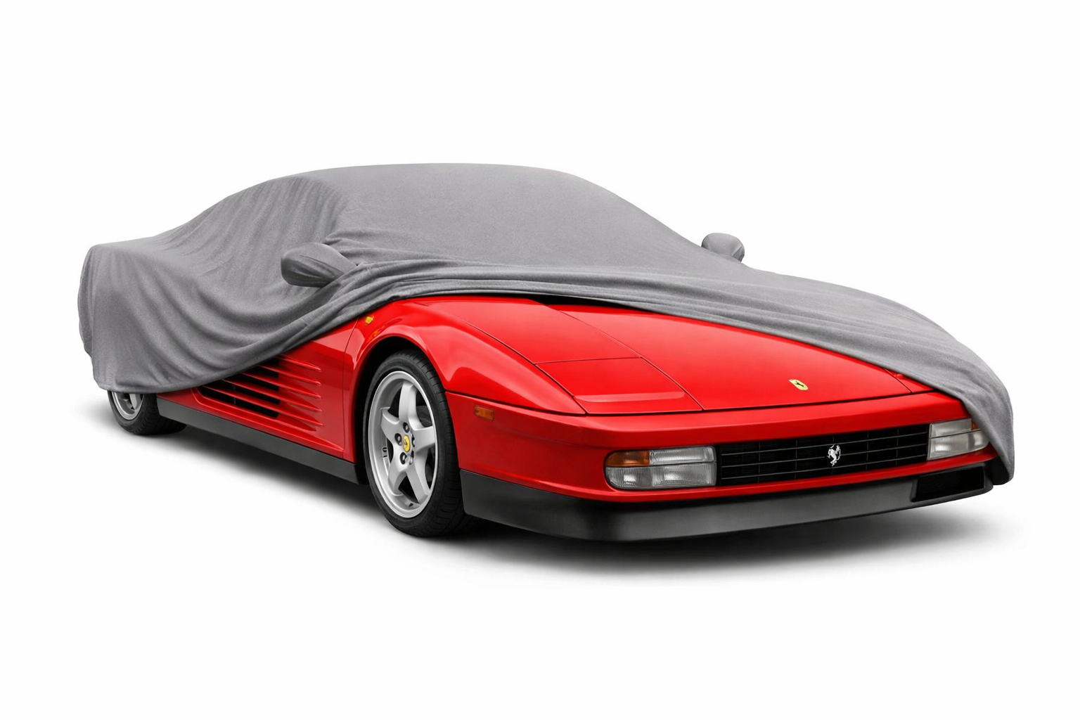 Ganzgarage Indoor Stretch Cover Carcover für Ferrari Testarossa Grau