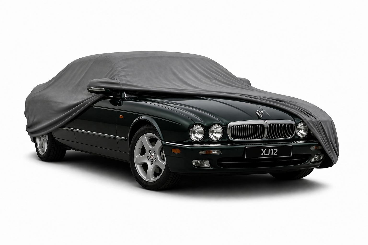 Ganzgarage Indoor Stretch Cover Carcover für Jaguar XJ12 Grau