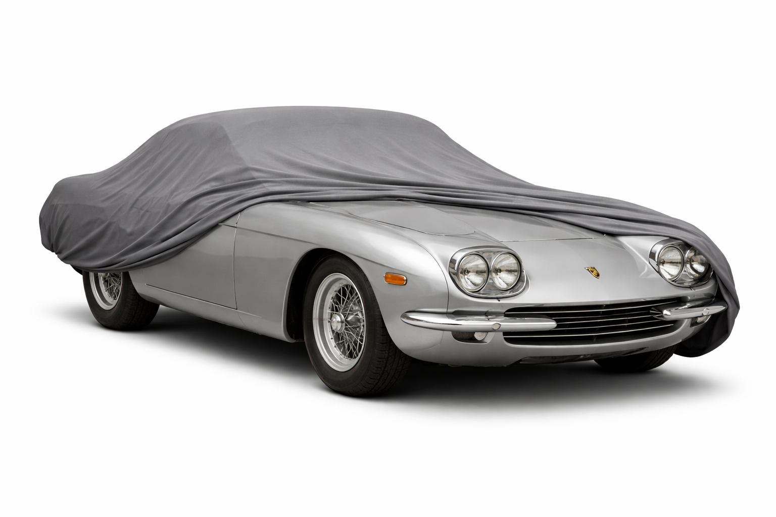 Ganzgarage Indoor Stretch Cover Carcover für Lamborghini 400 GT Grau