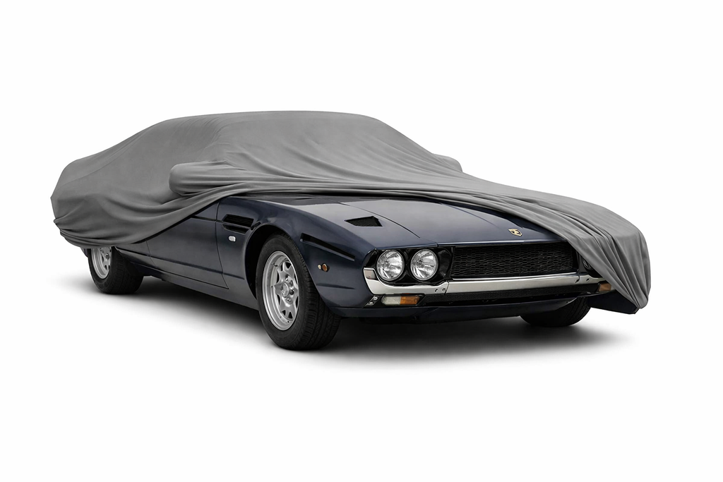 Ganzgarage Indoor Stretch Cover Carcover für Lamborghini Espada Grau