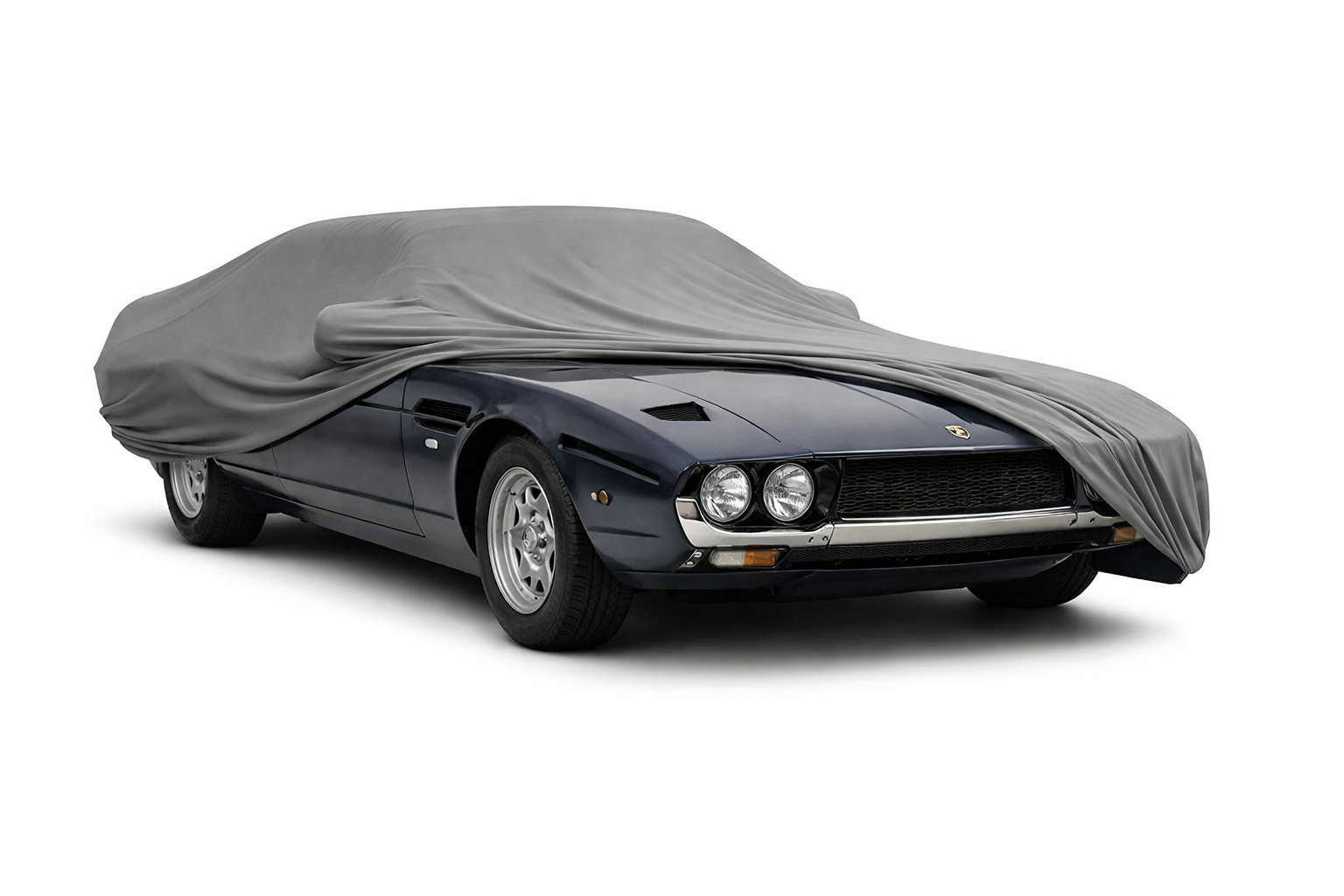 Ganzgarage Indoor Stretch Cover Carcover für Lamborghini Espada Grau