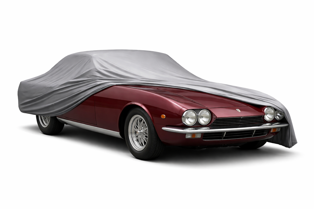Ganzgarage Indoor Stretch Cover Carcover für Lamborghini Islero Grau