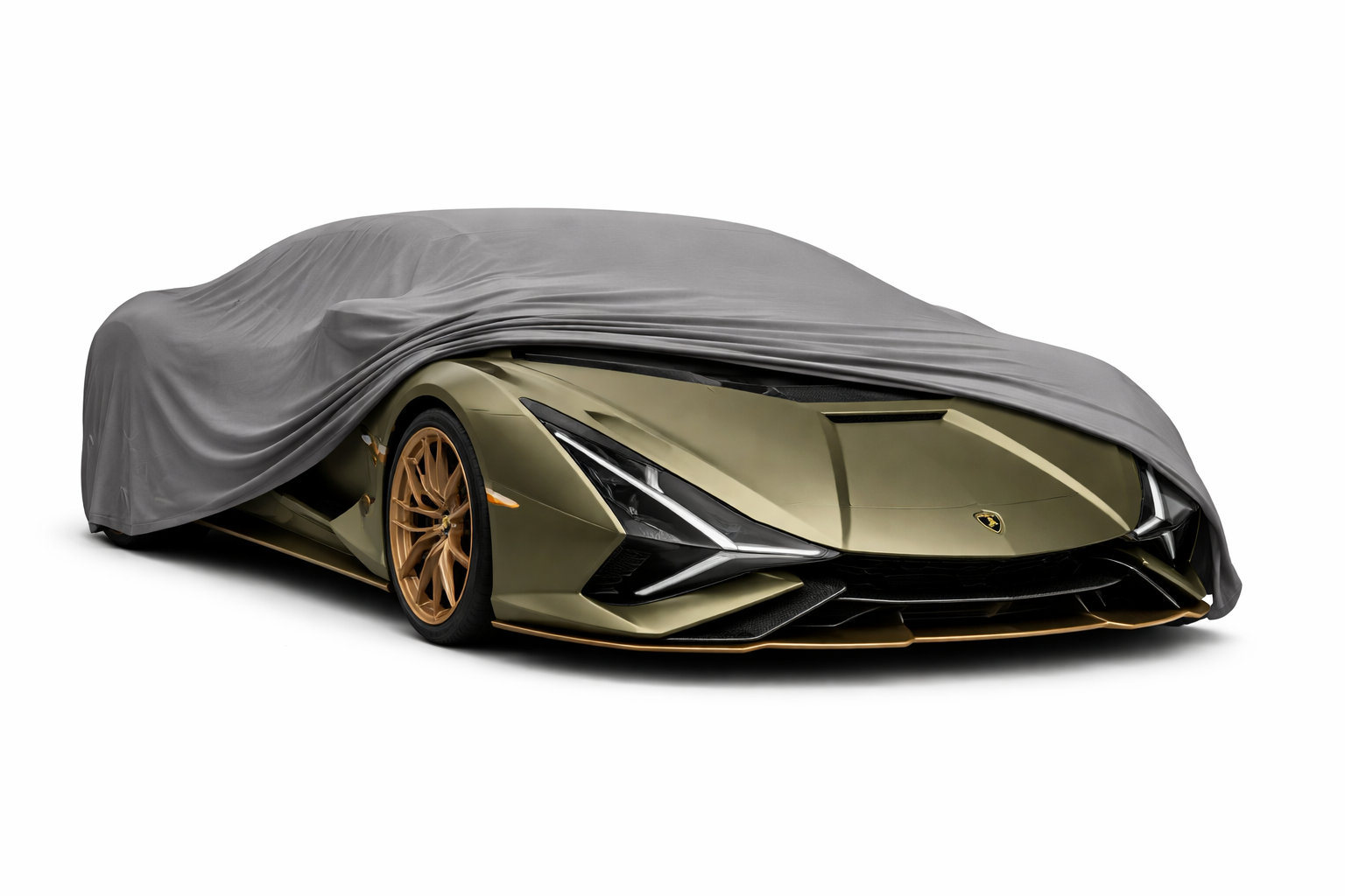 Ganzgarage Indoor Stretch Cover Carcover für Lamborghini Sián Grau