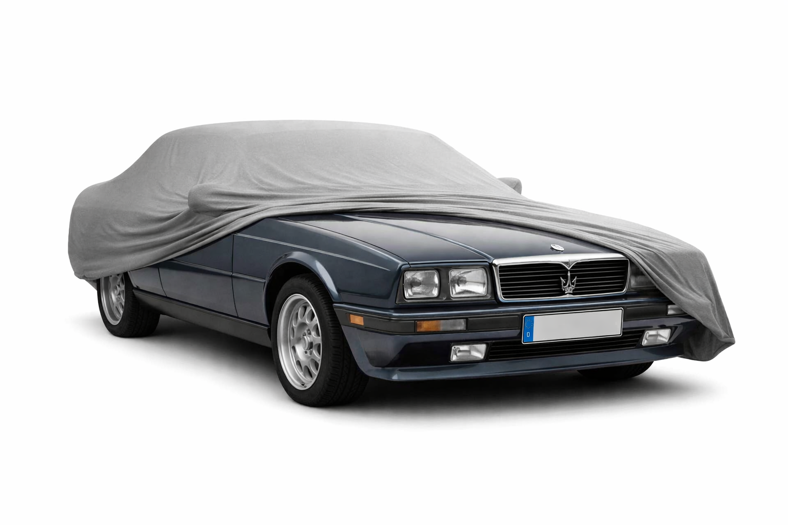 Ganzgarage Indoor Stretch Cover Carcover für Maserati 420 Grau