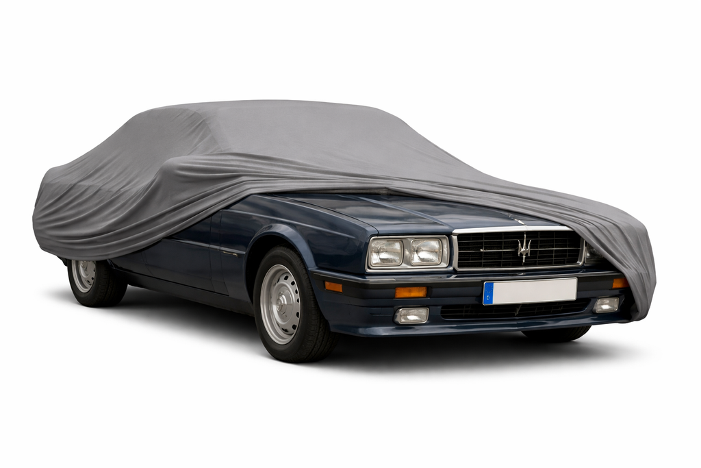 Ganzgarage Indoor Stretch Cover Carcover für Maserati 425 Grau