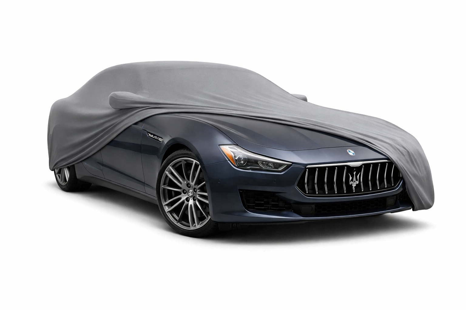 Ganzgarage Indoor Stretch Cover Carcover für Maserati Ghibli III Grau