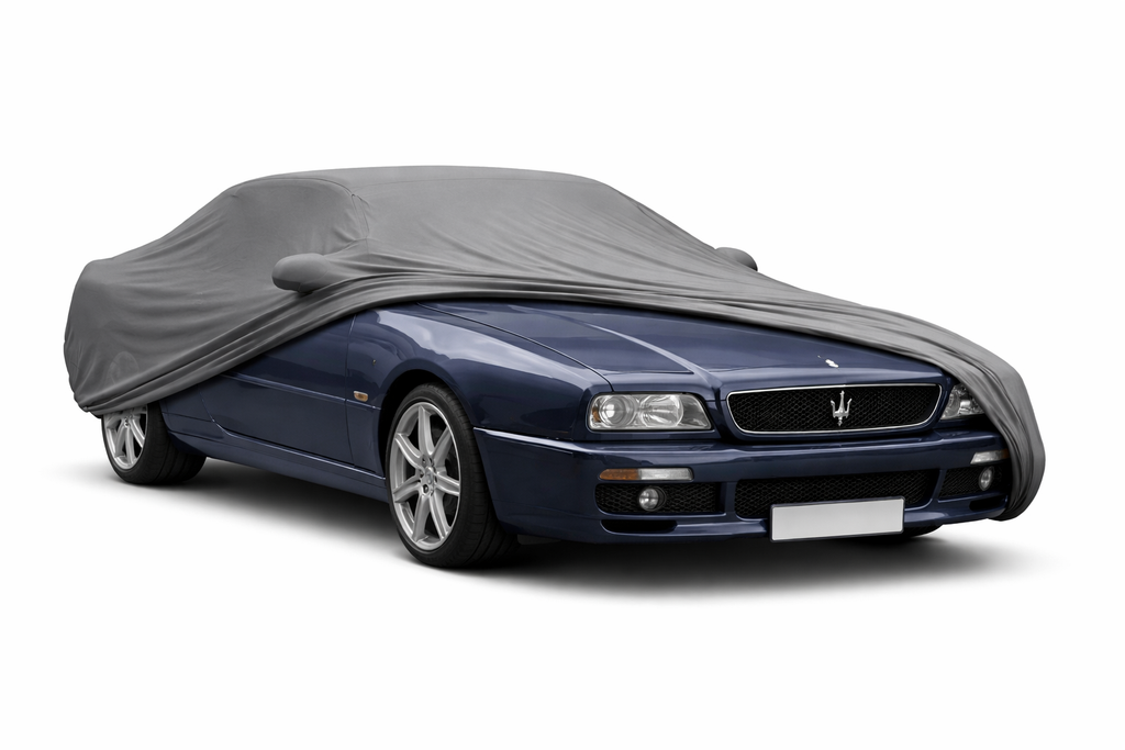 Ganzgarage Indoor Stretch Cover Carcover für Maserati Ghibli II Grau