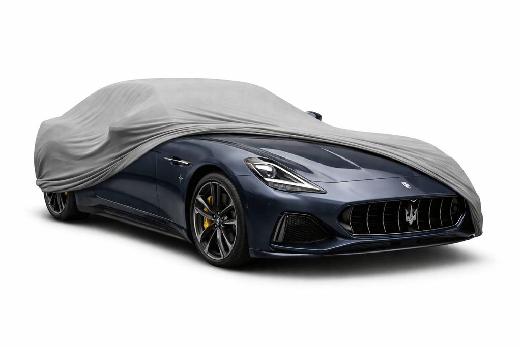 Ganzgarage Indoor Stretch Cover Carcover für Maserati GranCabrio Folgore Grau