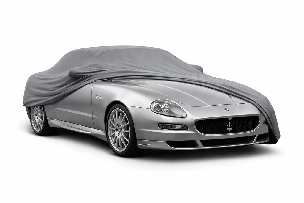Ganzgarage Indoor Stretch Cover Carcover für Maserati GranSport Spyder Grau