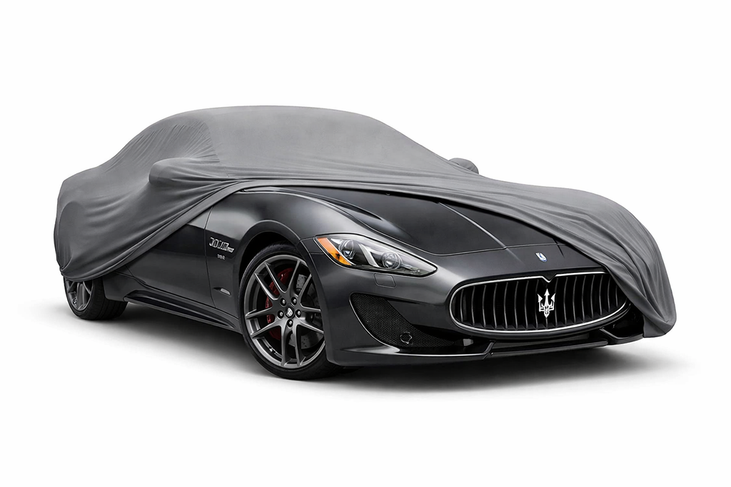 Ganzgarage Indoor Stretch Cover Carcover für Maserati GranTurismo Grau