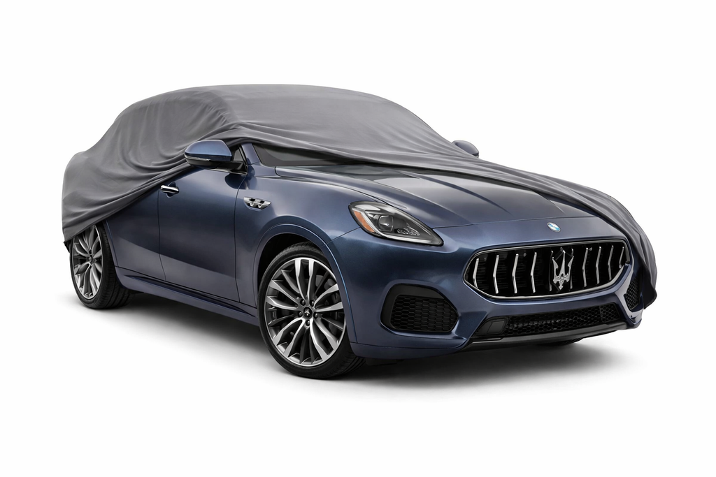 Ganzgarage Indoor Stretch Cover Carcover für Maserati Grecale Grau