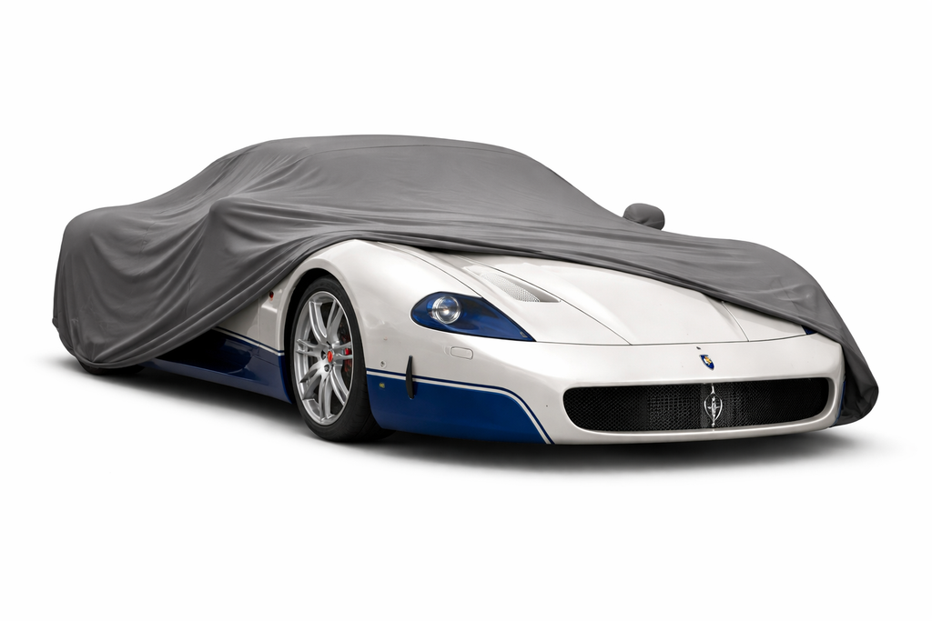Ganzgarage Indoor Stretch Cover Carcover für Maserati MC12 Grau