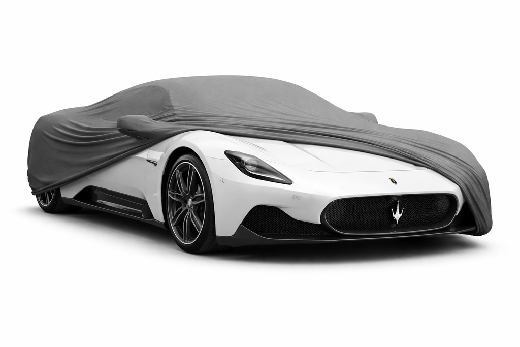 Ganzgarage Indoor Stretch Cover Carcover für Maserati MC20 Cielo Grau