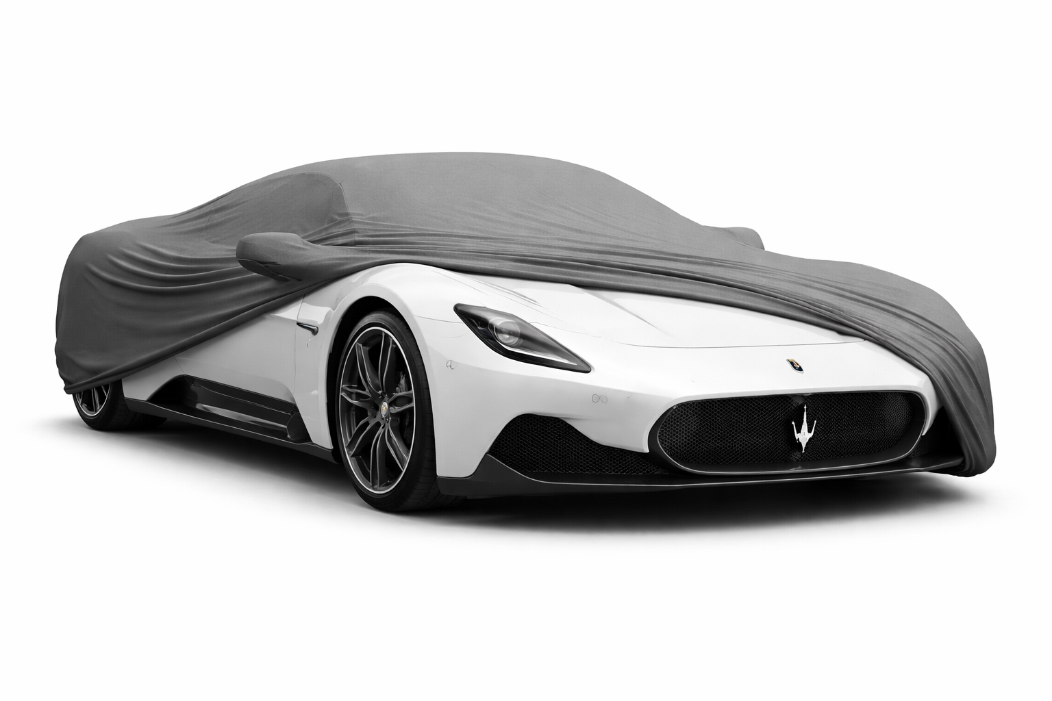Ganzgarage Indoor Stretch Cover Carcover für Maserati MC20 Cielo Grau