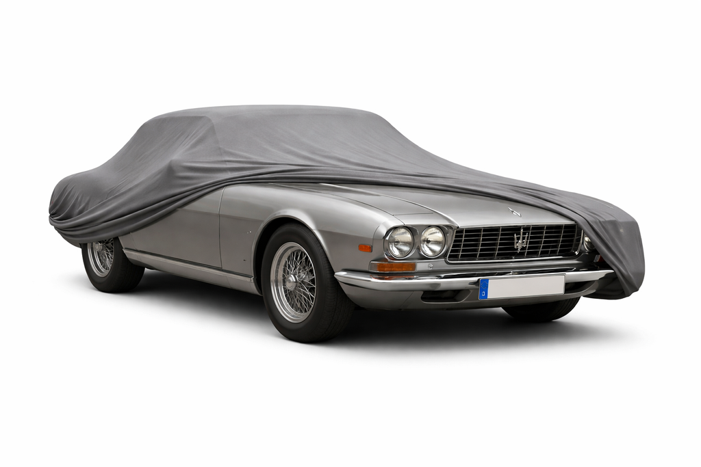 Ganzgarage Indoor Stretch Cover Carcover für Maserati Mexico Grau