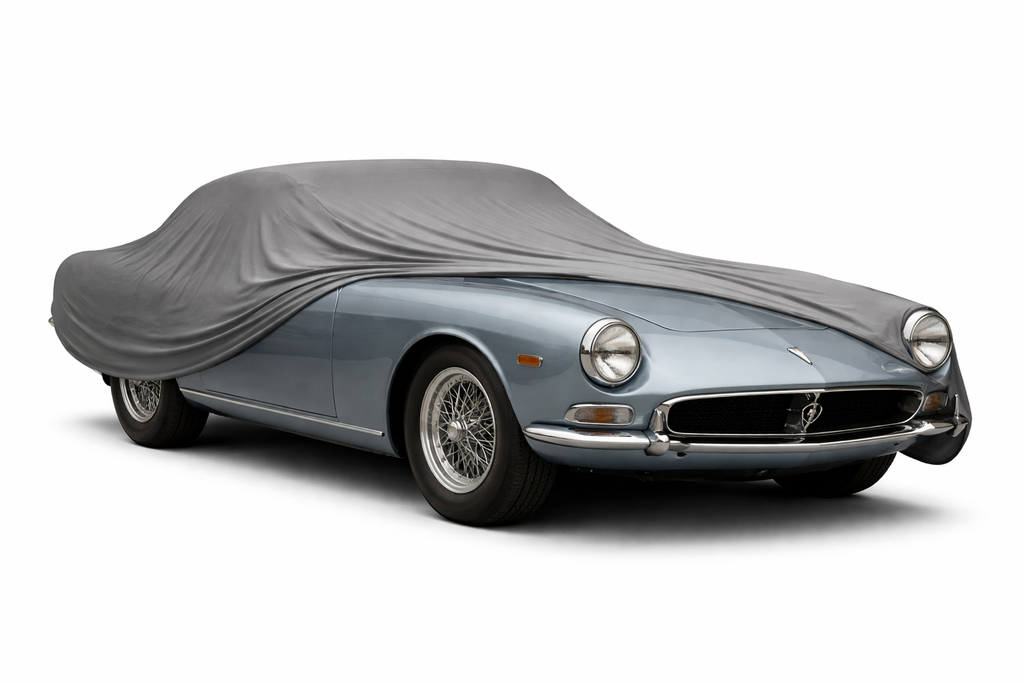 Ganzgarage Indoor Stretch Cover Carcover für Maserati Mistral Grau