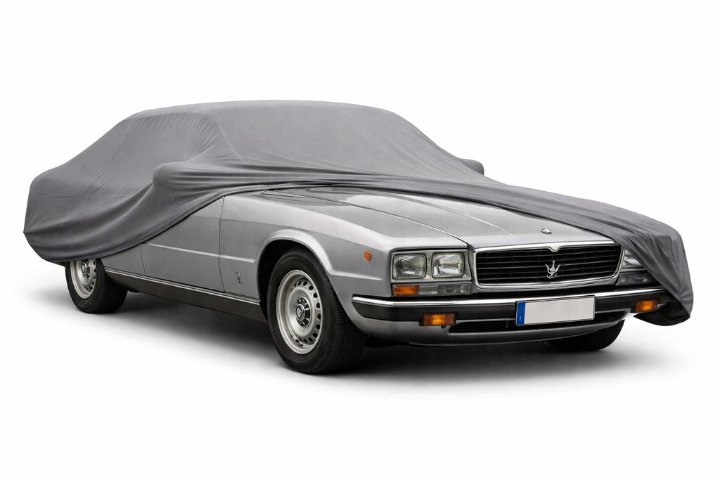 Ganzgarage Indoor Stretch Cover Carcover für Maserati Quattroporte II Grau