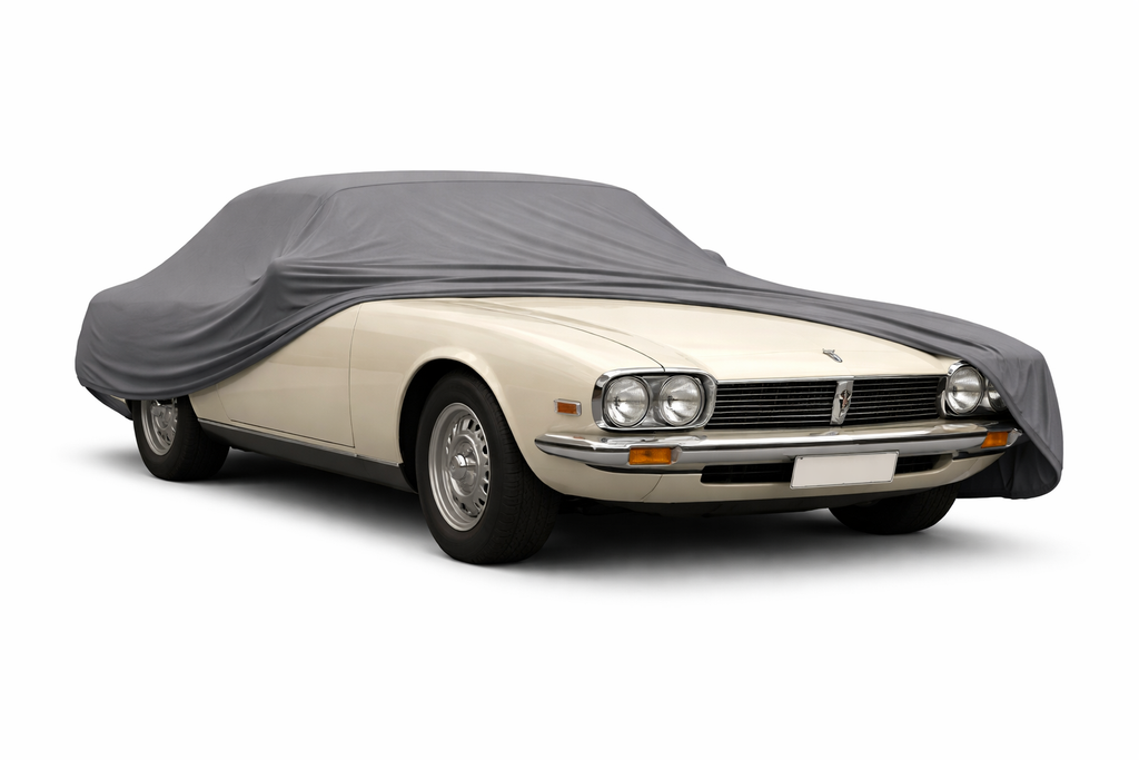 Ganzgarage Indoor Stretch Cover Carcover für Maserati Quattroporte I Grau