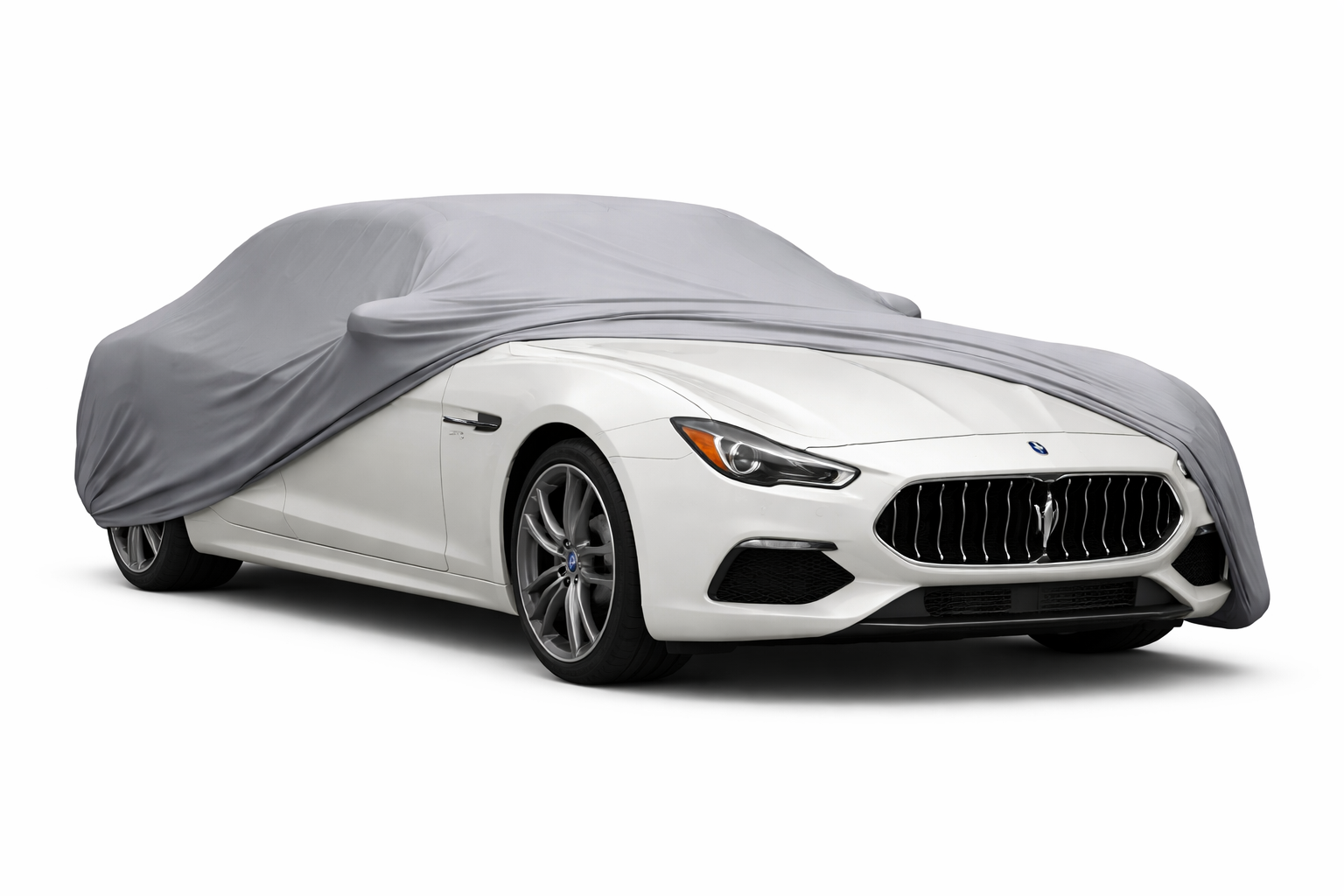 Ganzgarage Indoor Stretch Cover Carcover für Maserati Quattroporte VI Grau
