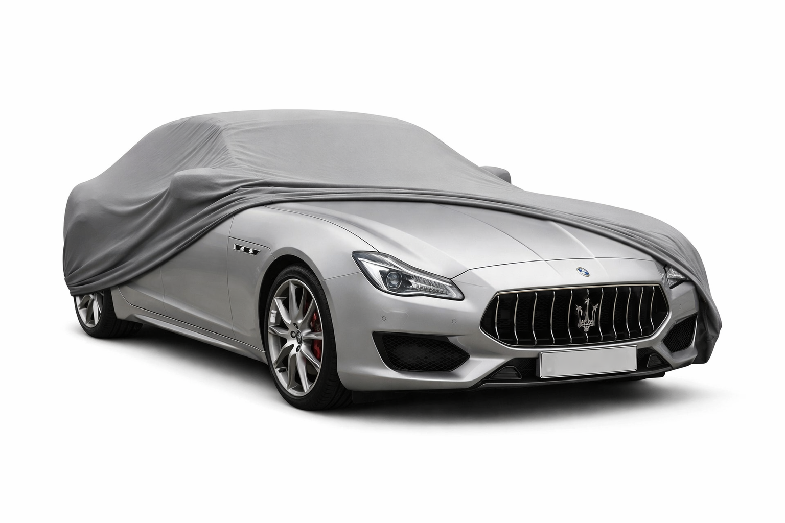 Ganzgarage Indoor Stretch Cover Carcover für Maserati Quattroporte V Grau