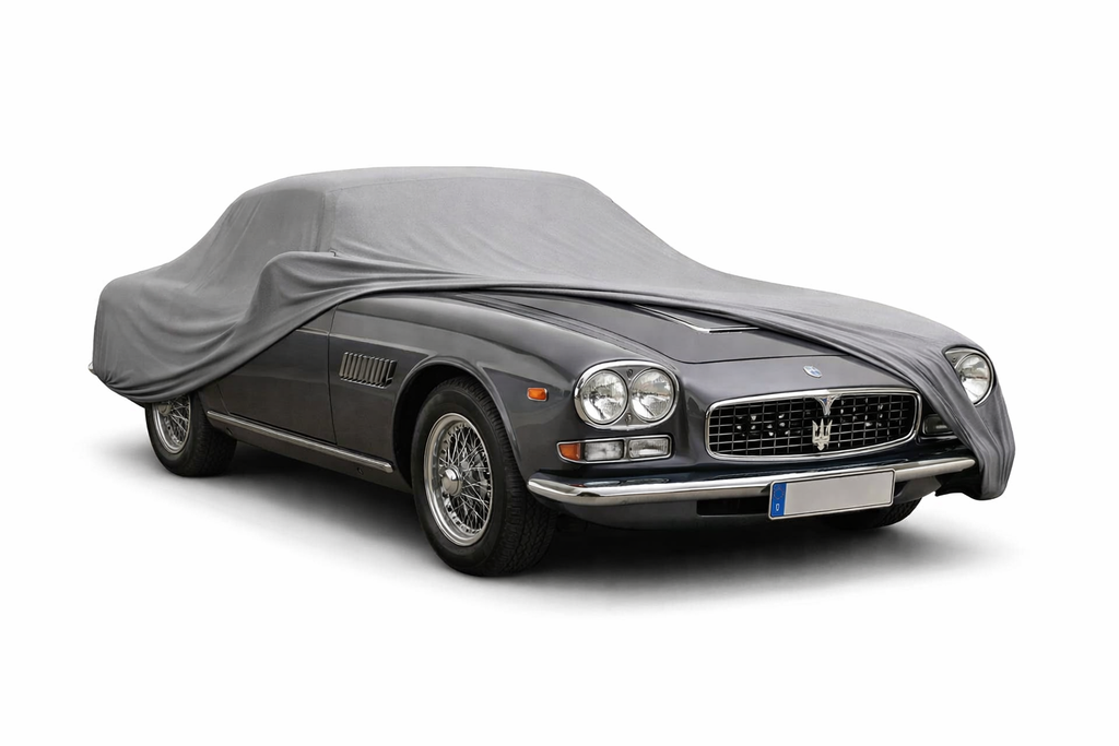 Ganzgarage Indoor Stretch Cover Carcover für Maserati Sebring Grau