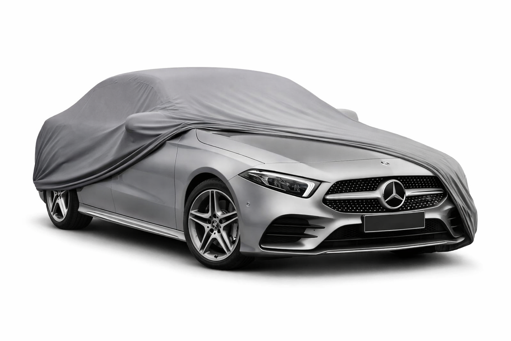 Ganzgarage Indoor Stretch Cover Carcover für Mercedes-Benz A-Klasse V177 Grau