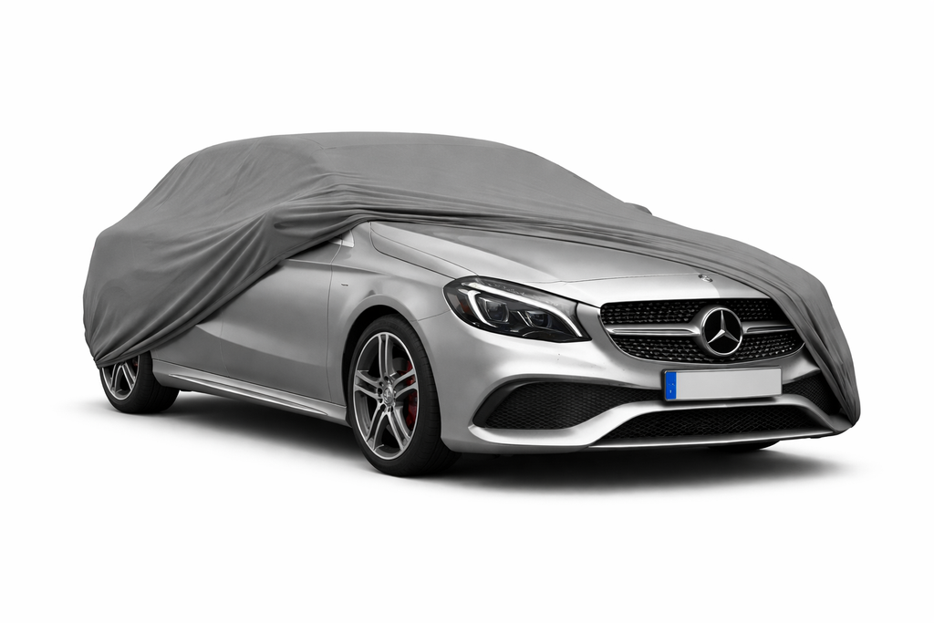 Ganzgarage Indoor Stretch Cover Carcover für Mercedes-Benz A-Klasse W176 Grau