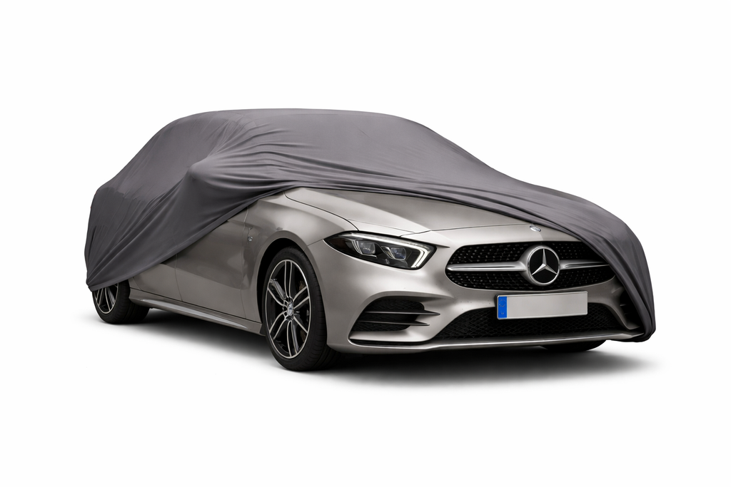 Ganzgarage Indoor Stretch Cover Carcover für Mercedes-Benz A-Klasse W177 Grau