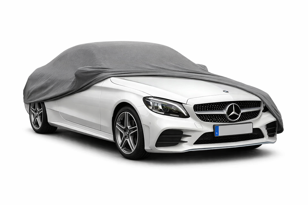 Ganzgarage Indoor Stretch Cover Carcover für Mercedes-Benz C-Klasse C205 Coupé Grau