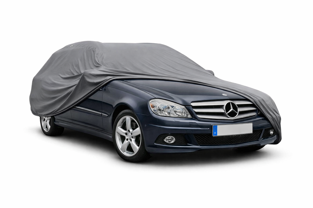 Ganzgarage Indoor Stretch Cover Carcover für Mercedes-Benz C-Klasse W203 Kombi Grau