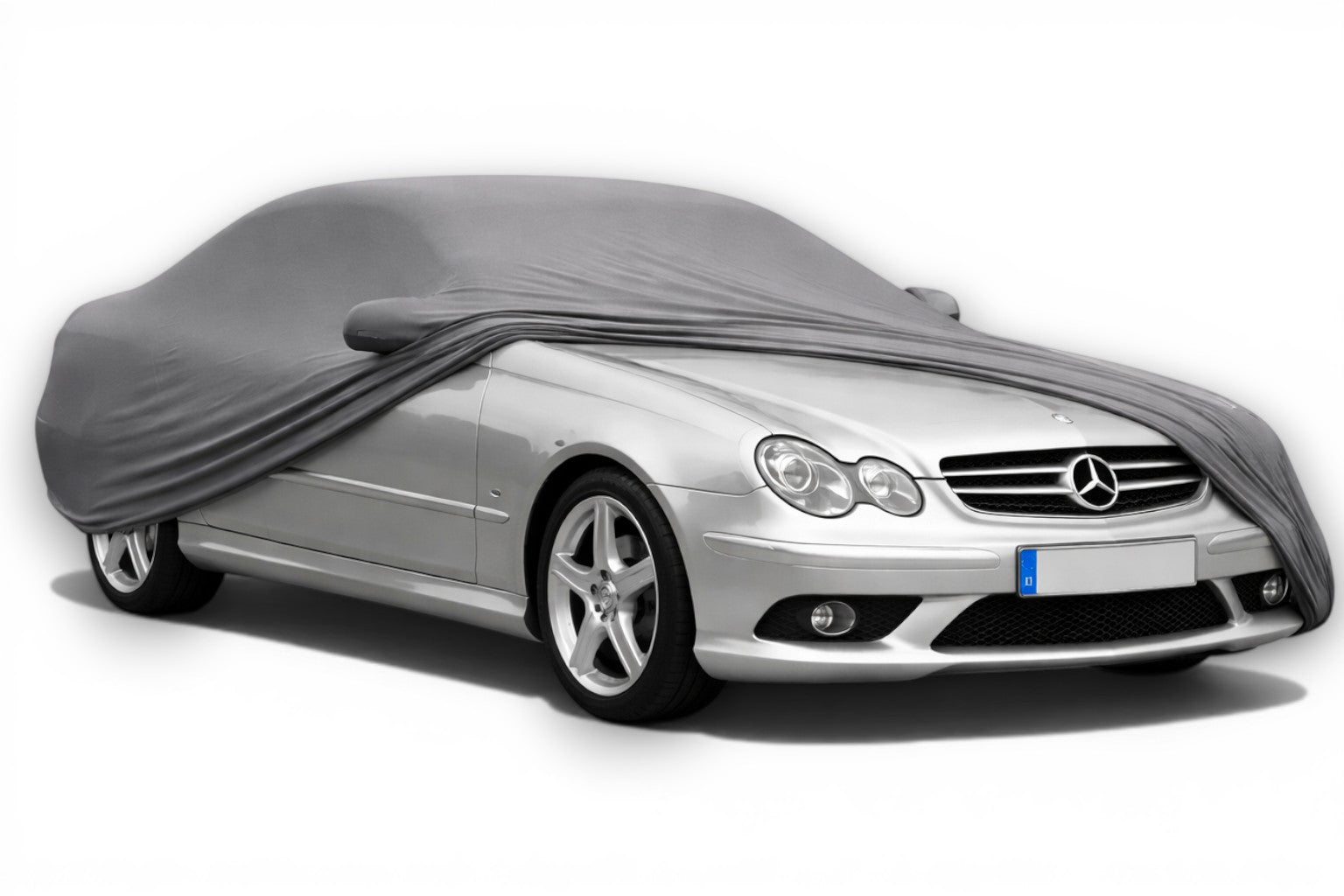 Ganzgarage Indoor Stretch Cover Carcover für Mercedes-Benz CLK A209 Grau