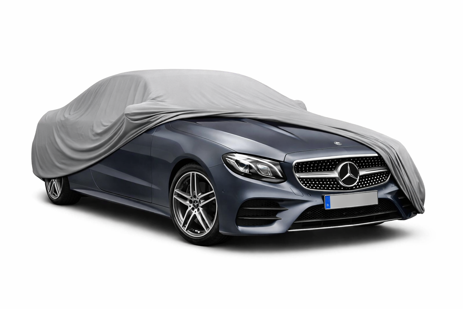 Ganzgarage Indoor Stretch Cover Carcover für Mercedes-Benz E-Klasse C238 Grau