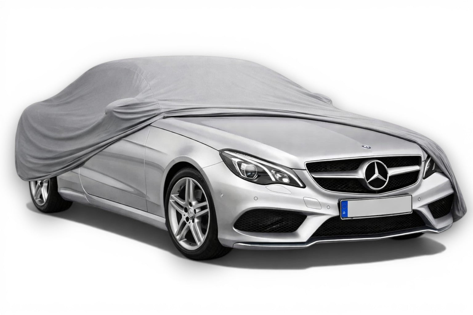 Ganzgarage Indoor Stretch Cover Carcover für Mercedes-Benz E-Klasse W207 Grau