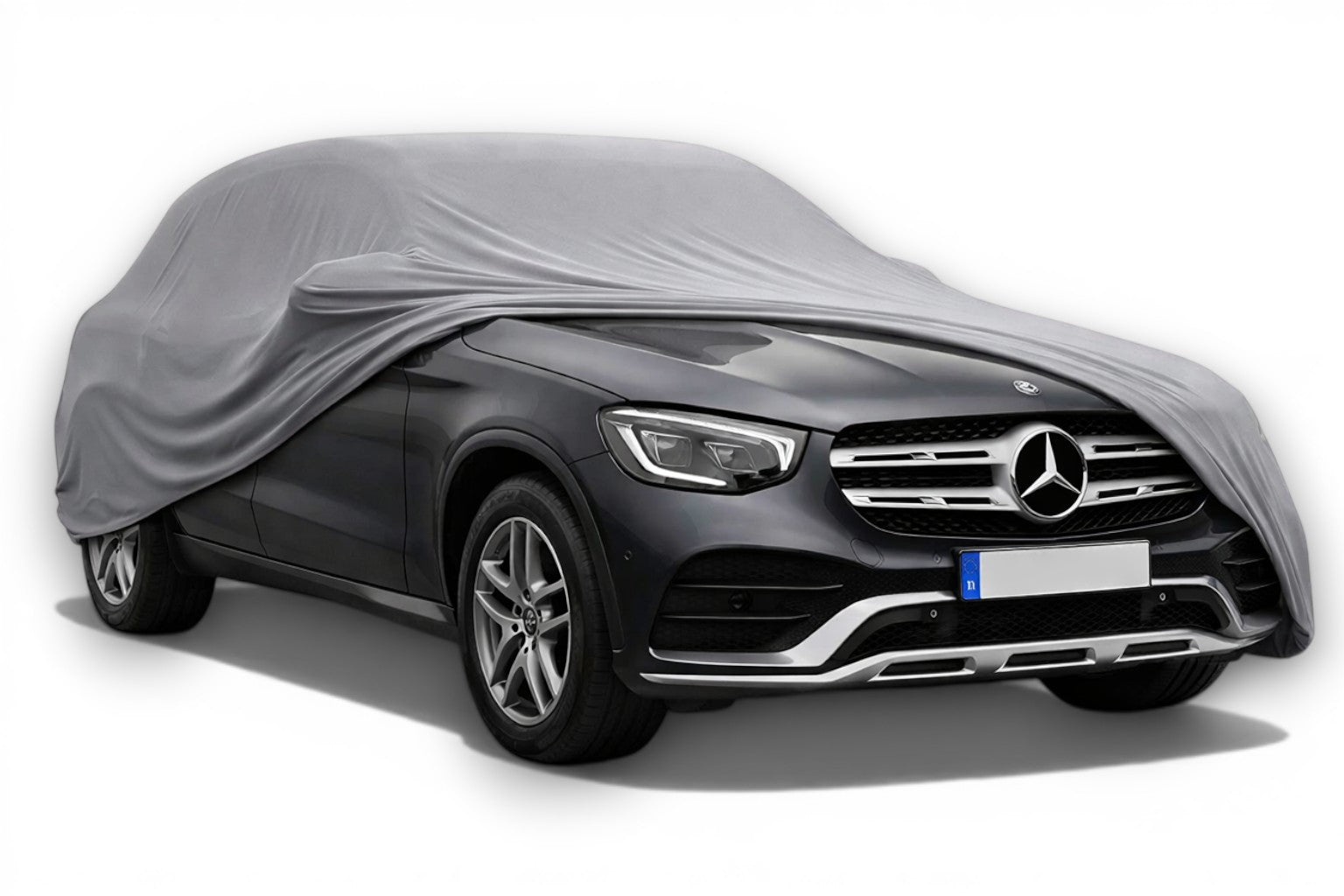 Ganzgarage Indoor Stretch Cover Carcover für Mercedes-Benz GLC X253 Grau