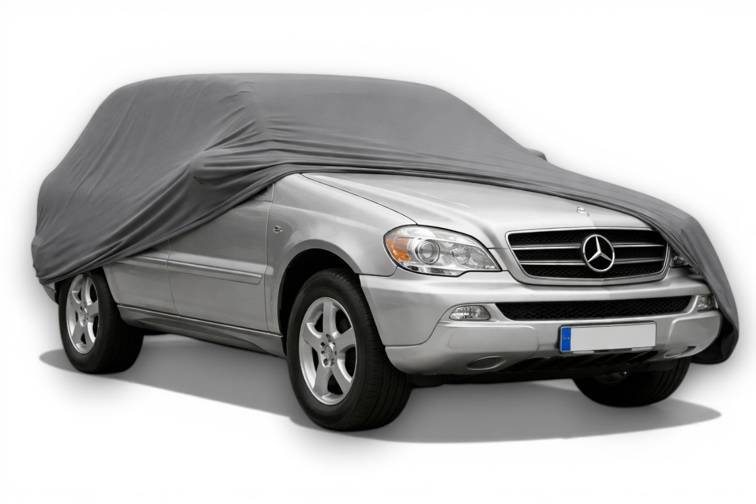 Ganzgarage Indoor Stretch Cover Carcover für Mercedes-Benz GLE W163 Grau