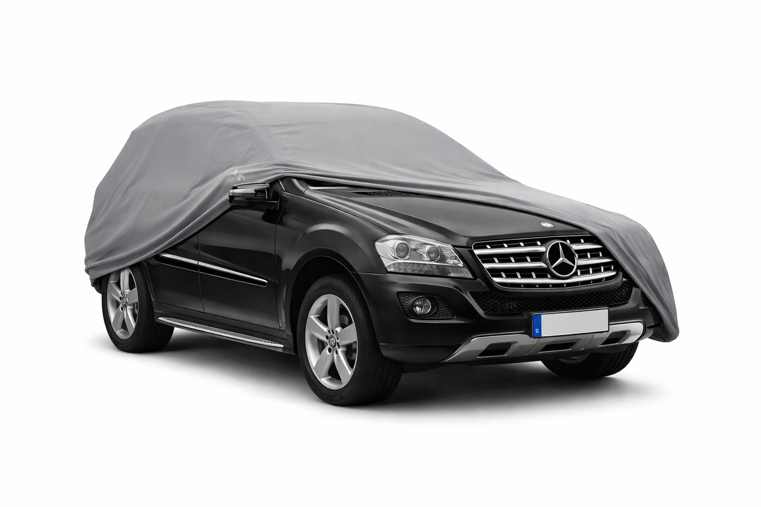 Ganzgarage Indoor Stretch Cover Carcover für Mercedes-Benz GLE W164 Grau