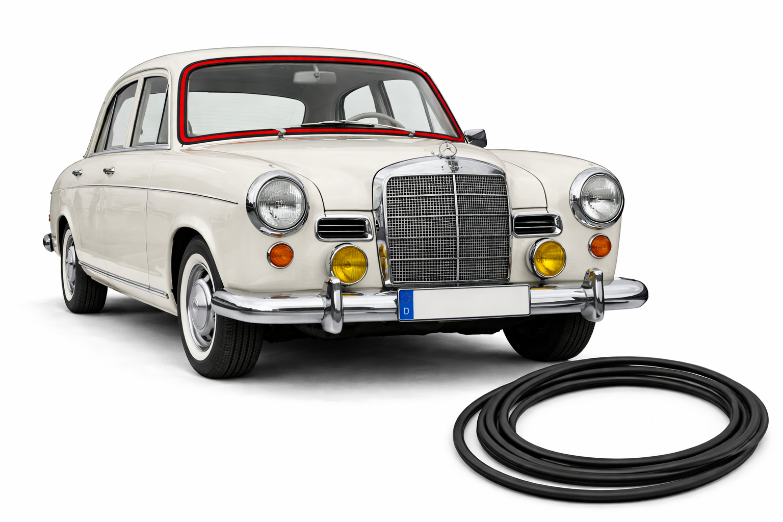Dichtung Dichtgummi Frontscheibe für Mercedes Ponton Limousine alle Modelle