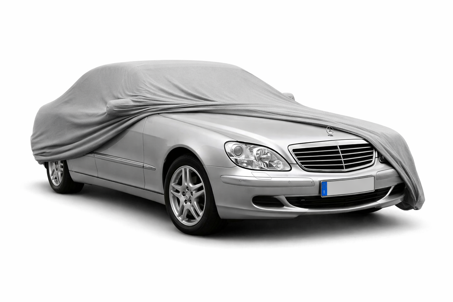 Ganzgarage Indoor Stretch Cover Carcover für Mercedes-Benz S-Klasse W220 Grau