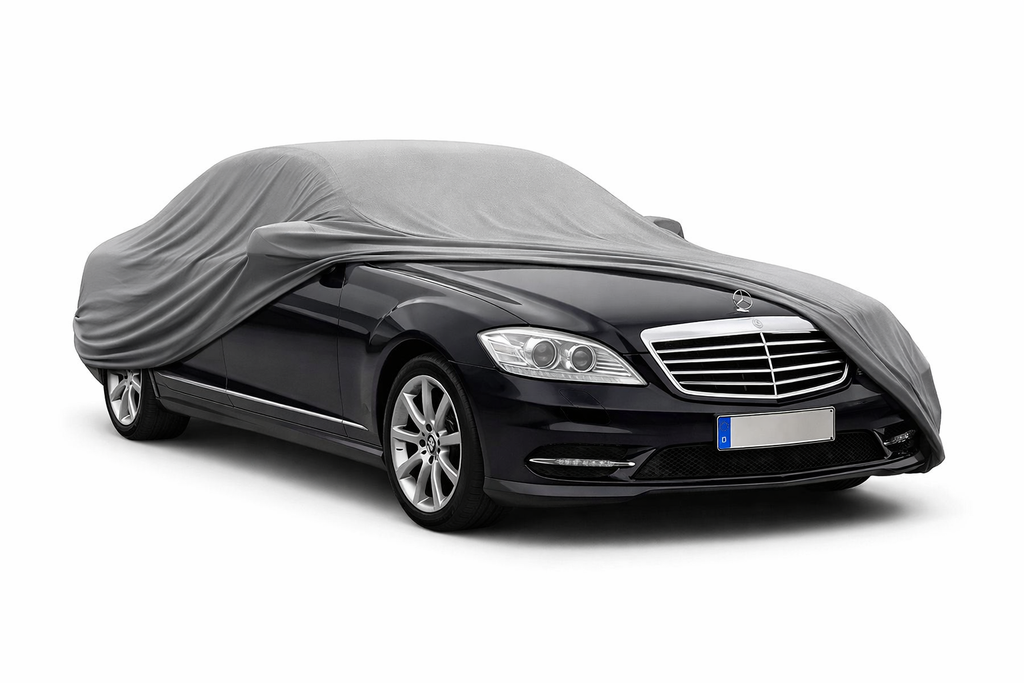 Ganzgarage Indoor Stretch Cover Carcover für Mercedes-Benz S-Klasse W221 Grau