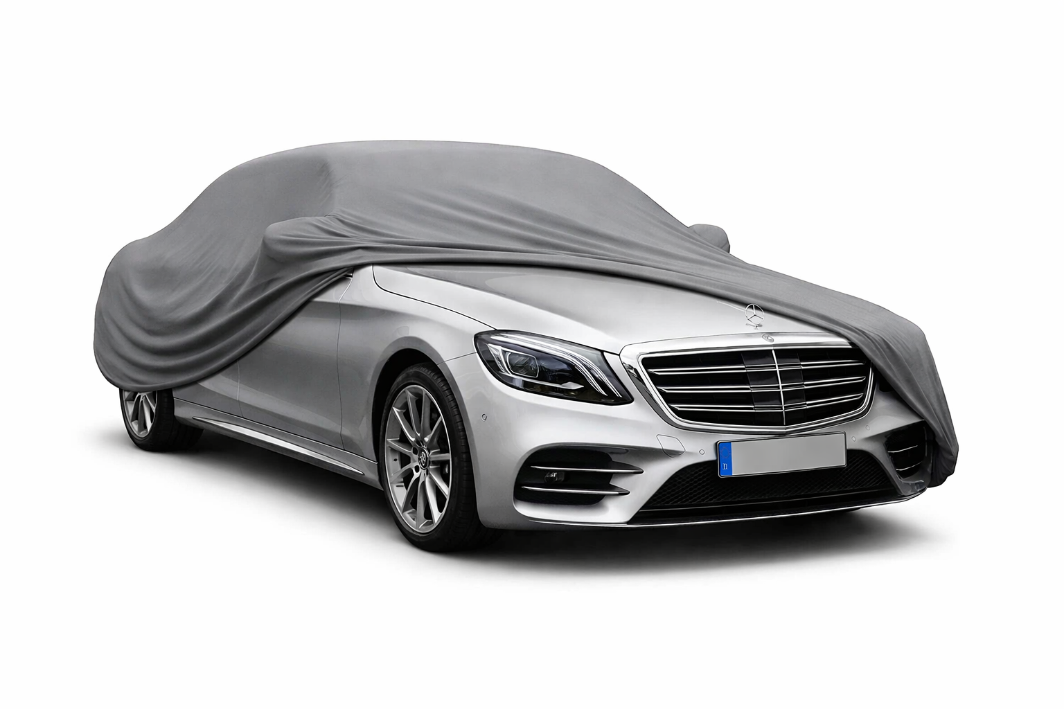 Ganzgarage Indoor Stretch Cover Carcover für Mercedes-Benz S-Klasse W222 Grau