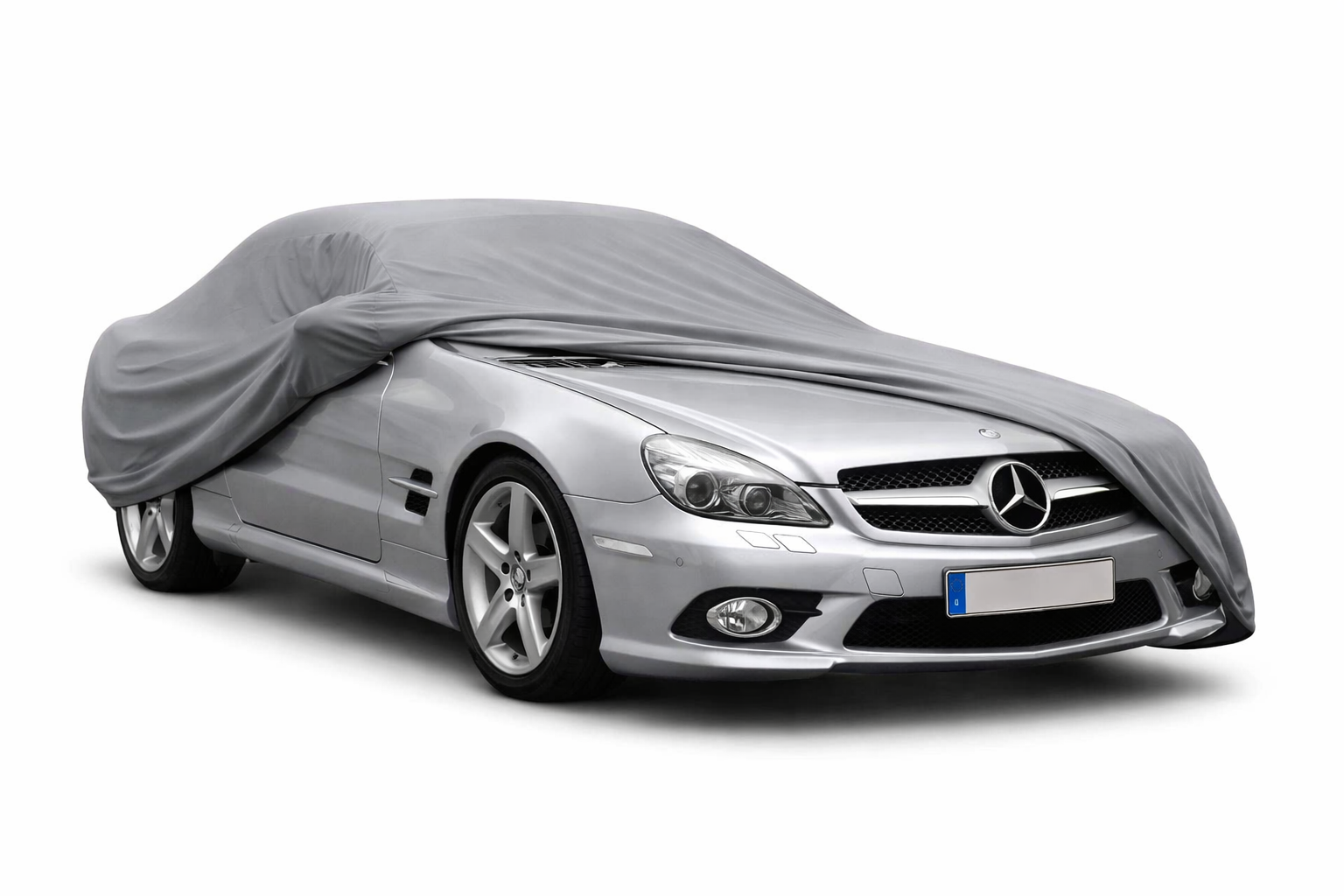 Ganzgarage Indoor Stretch Cover Carcover für Mercedes-Benz SL R230 Grau