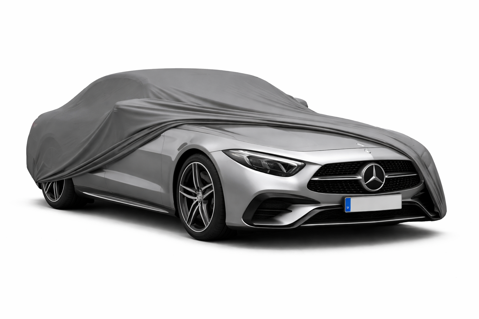 Ganzgarage Indoor Stretch Cover Carcover für Mercedes-Benz SL R232 Grau