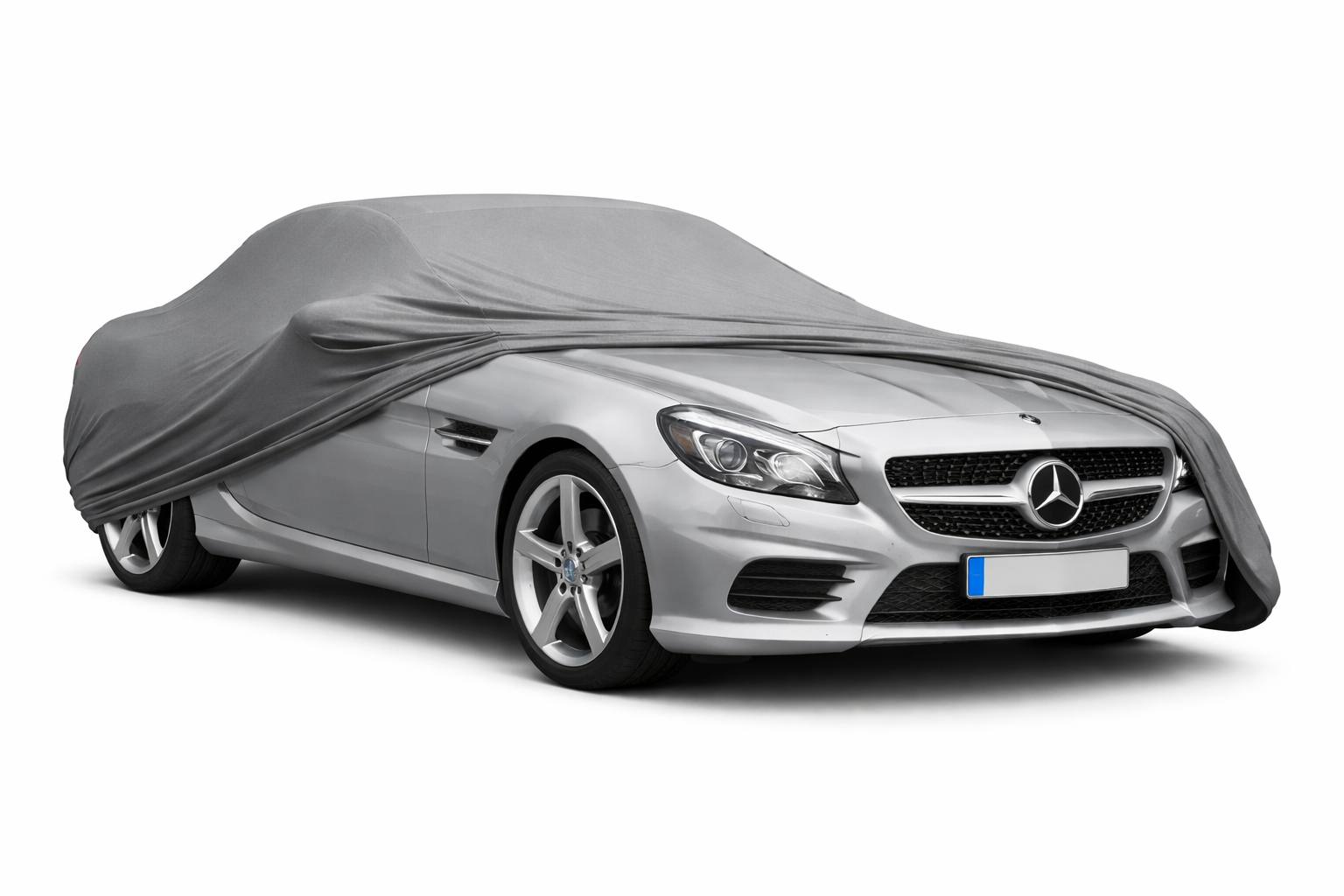 Ganzgarage Indoor Stretch Cover Carcover für Mercedes-Benz SLK R172 Grau